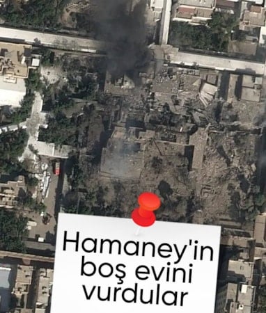 Hamaney'in Tahran'daki yerleşkesi vuruldu: Uydu görüntüsü yayınlandı