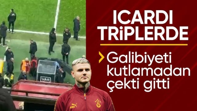Mauro Icardi, galibiyeti kutlamadan ayrıldı