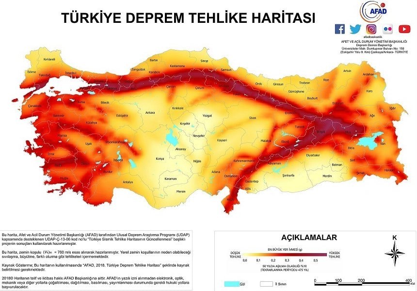 Türkiye Deprem Risk Haritası