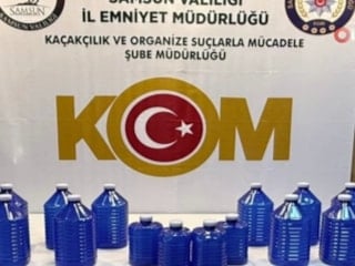 Samsun’da sahte alkol operasyonu: 70 litre etil alkol ele geçirildi