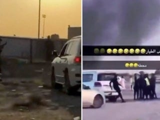 Kuveyt'te düşen ABD uçağının pilotuna Kuveytliler meydan dayağı attı