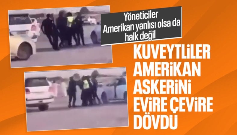 Kuveyt'te düşen ABD uçağının pilotuna Kuveytliler meydan dayağı attı