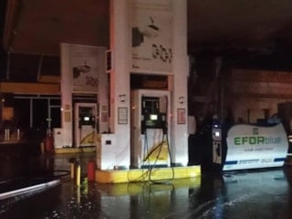 Siirt’te akaryakıt istasyonunda yangın