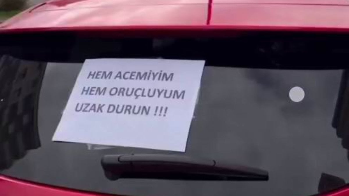 Diyarbakır'da acemi sürücüden trafikte dikkat çekici önlem