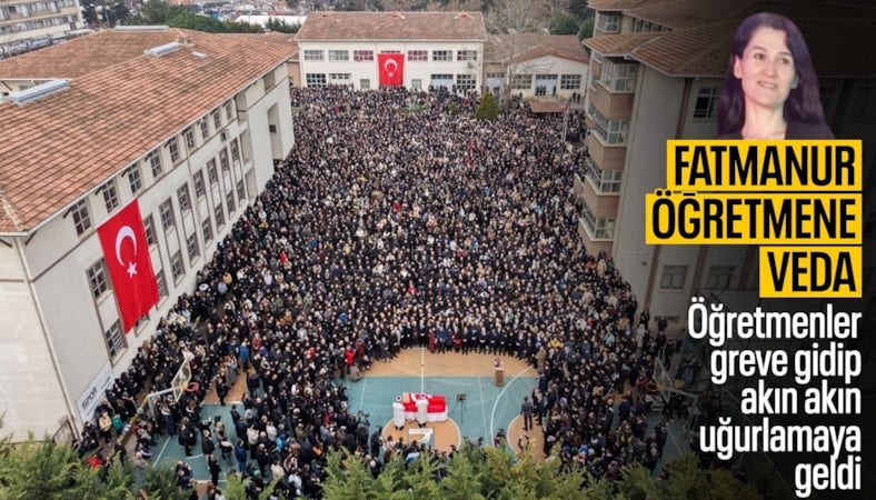 İstanbul'da öldürülen Fatmanur Öğretmen son yolculuğuna uğurlandı