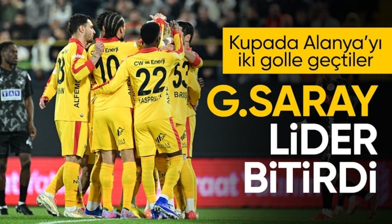 Alanyaspor'u iki golle geçtiler! Galatasaray, lider olarak çeyrek finale çıktı