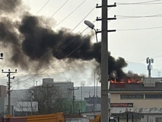 Ankara'da fabrika yangını