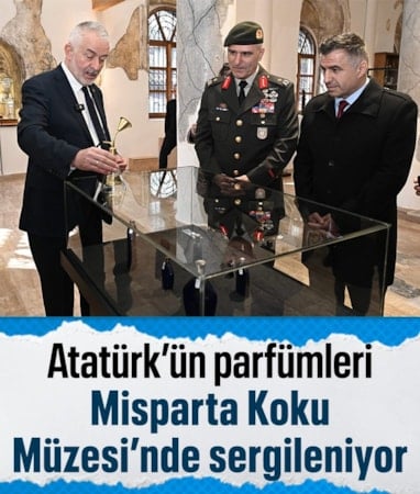 Atatürk’ün kullandığı koku ve kolonya şişeleri sergisi