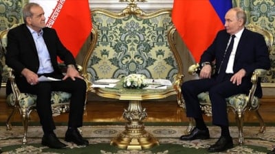 Rusya Devlet Başkanı Putin ile İran Cumhurbaşkanı Pezeşkiyan görüştü