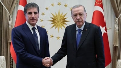 Cumhurbaşkanı Erdoğan, Neçirvan Barzani ile görüştü
