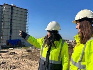 Edirne'de şantiyenin kadın çalışanları