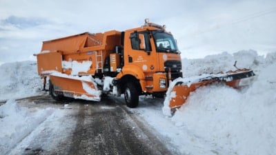 Tunceli’de 4 köy yolunda kar temizleme çalışmaları