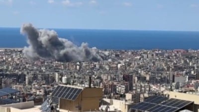İsrail'den Beyrut’ta Dahiye bölgesine hava saldırıları