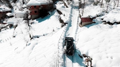 Giresun’un yüksek kesimlerinde karla mücadele