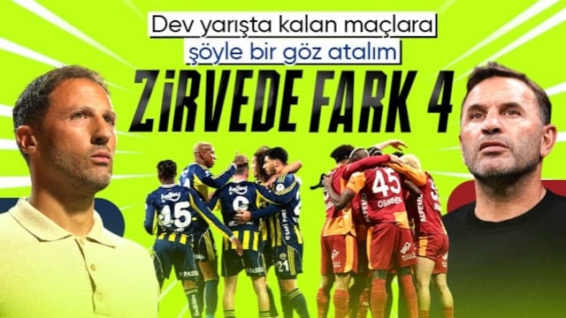 Galatasaray ve Fenerbahçe'nin kalan maçları