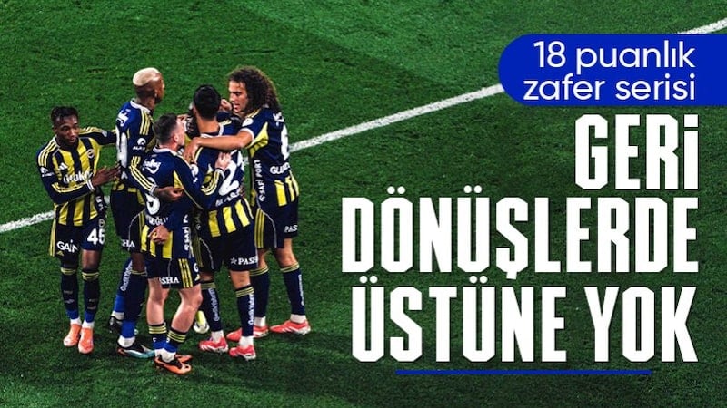 Fenerbahçe, geriye düştüğü maçlarda 18 puan aldı