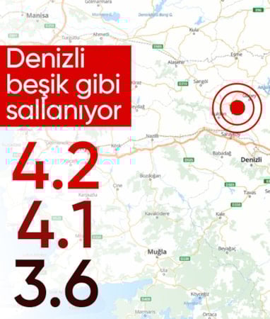 Denizli'de artçı depremler sürüyor