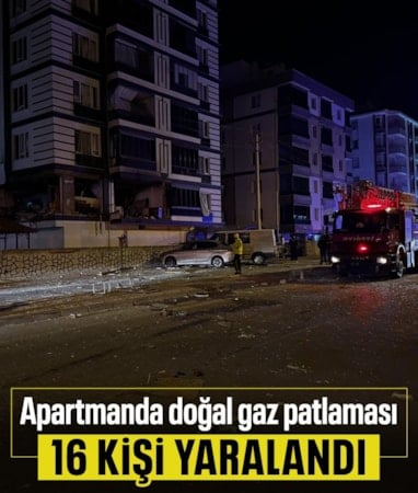 Niğde'de apartmanda doğal gaz patlaması: 16 yaralı