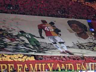 Galatasaray taraftarından Victor Osimhen'e özel koreografi