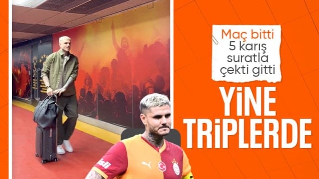 Mauro Icardi'den dikkat çeken tavır: Maç bittiği gibi stattan ayrıldı