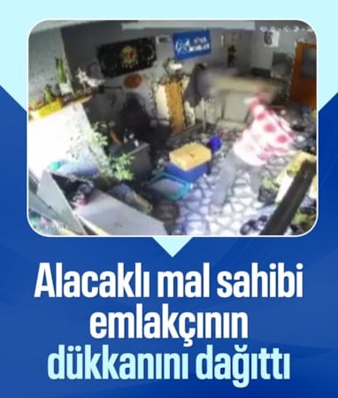 Beylikdüzü’nde mal sahibinden emlakçı dükkanına zarar