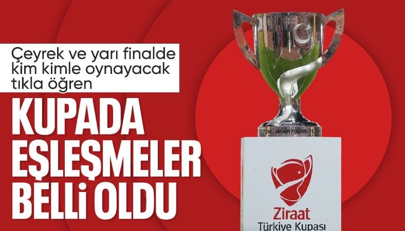 Türkiye Kupası'nda çeyrek final eşleşmeleri belli oldu