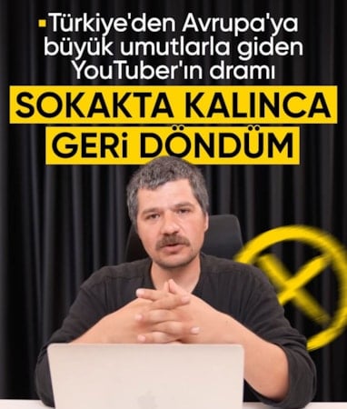 Hollanda'ya göç eden YouTuber Çağdaş Işıl, Türkiye'ye neden geri döndüğünü açıkladı