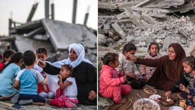 Gazze'de yıllardır değişmeyen iftar kareleri