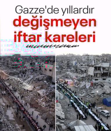 Gazze'de yıllardır değişmeyen iftar kareleri