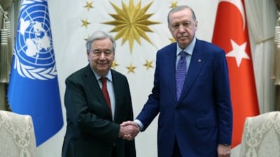 Cumhurbaşkanı Erdoğan, Guterres'le bir araya geldi