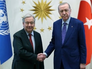 Cumhurbaşkanı Erdoğan, Guterres'le bir araya geldi
