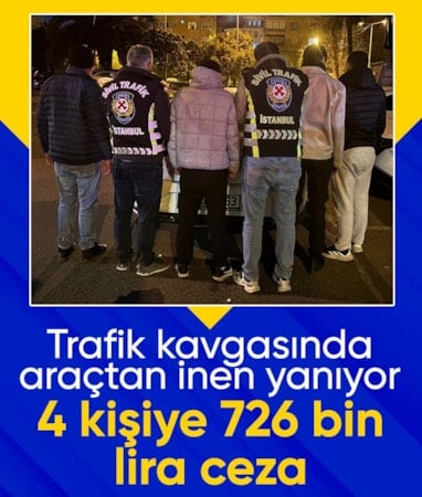 Eyüpsultan’da yol verme avgası: 4 kişiye 726 bin TL ceza