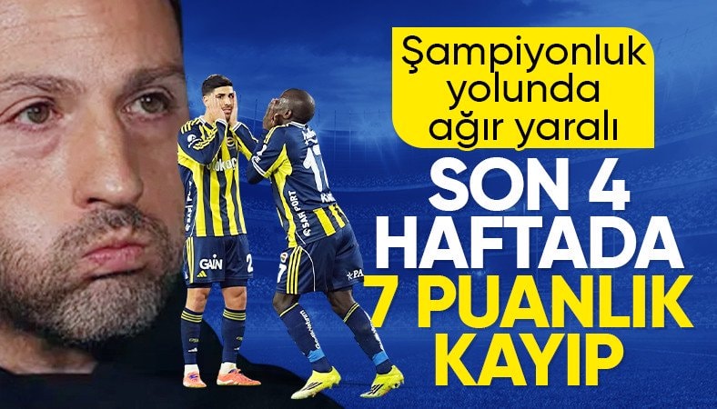 Fenerbahçe, ligde 4 haftada 7 puan kaybetti!