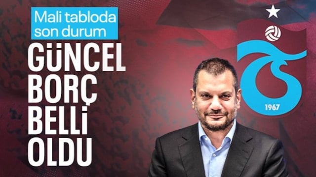 Trabzonspor'un borcu açıklandı