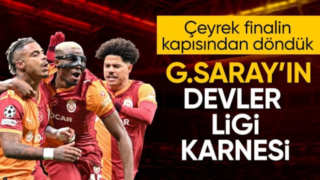 Galatasaray'ın, Şampiyonlar Ligi karnesi