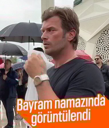 Kıvanç Tatlıtuğ bayram namazında görüntülendi