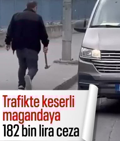 İstanbul'da keserli trafik kavgası kamerada