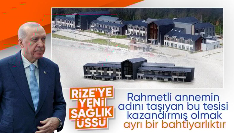 Cumhurbaşkanı Erdoğan, Rize'de annesinin adını taşıyan hastanenin açılışını yaptı