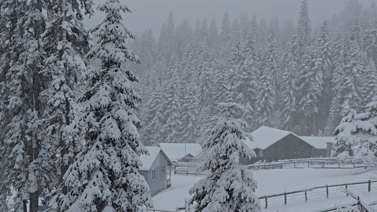 Düzce'nin yüksek kesimlerinde kar kalınlığı 40 santimetreye ulaştı