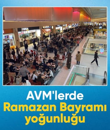 Bursa'da bayramın ilk gününde AVM'lerde yoğunluk oluştu