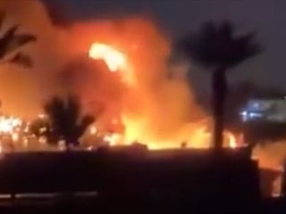 Bağdat'ta yeni saldırı: ABD üssünde yangın çıktı