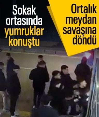 Bursa'da sokak ortasında kavga kamerada