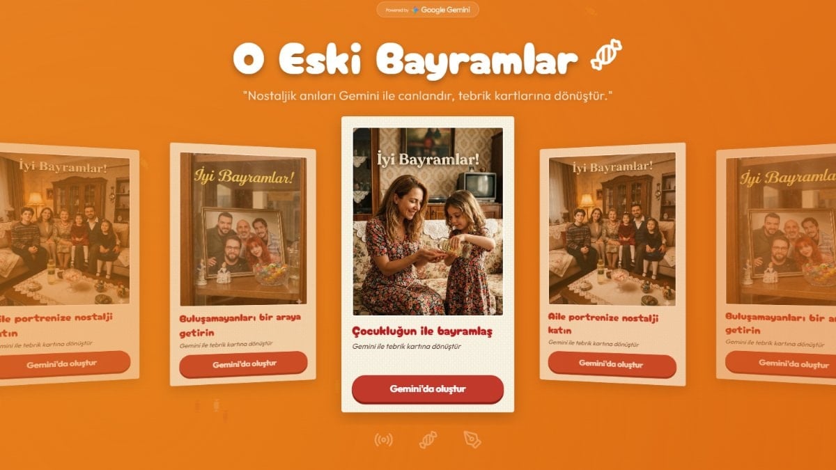 Gemini ile bayram görseli oluşturma 2026: İşte "O Eski Bayramlar" görselleri