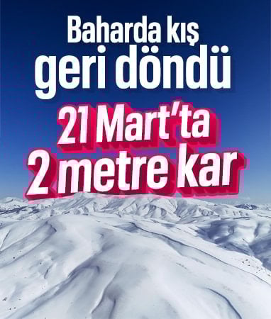 Bayburt'a kış geri döndü: 2 metre kar oluştu