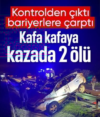 Eskişehir'de kontrolden çıkan sürücü araca çarptı: 2 ölü