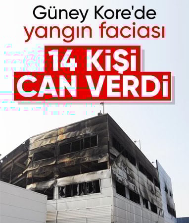 Güney Kore'de fabrikada yangın