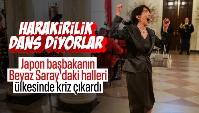 Japonya Başbakanı Takaiçi, Beyaz Saray'daki akşam yemeğinde dikkat çekti