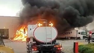 Edirne'de sınır kapısında patlama kamerada