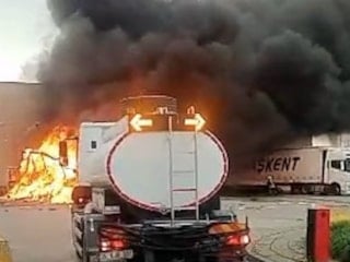 Edirne'de sınır kapısında patlama kamerada