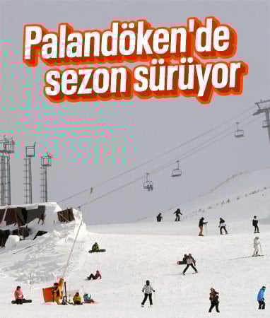 Erzurum Palandöken'de kayak keyfi